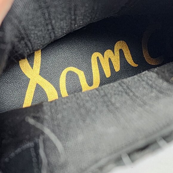 Sam Edelman Size 8.5 Bronson Black Suede Chelsea Boots Stacked Block Heel - Picture 7 of 10